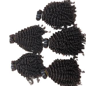 Extensiones de cabello humano vietnamita alineado con cutícula rizada profunda para mujeres negras Grado de cabello Remy para hacer pelucas - Product Image 1