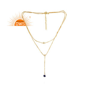 Nouveau Collier Multicouche en Argent Sterling 2026 avec Breloques en Lapis Lazuli Naturel pour Femme - Fabricant de Bijoux - Product Image 1