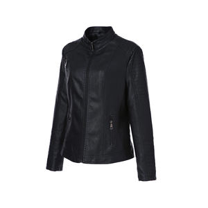 Chaqueta de cuero Varsity de invierno de alta calidad para mujer con cuello levantado a prueba de viento y transpirable colores personalizables-precio razonable - Product Image 5