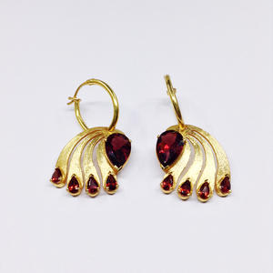 Sterling Silver 925 Custom made Supplier Wholesaler Handmade Unisex Woman Low MOQ <b>Cheap</b> Unique Elegant Natural Gemstone <b>Earring</b> - Product Image 1