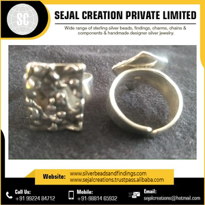 Anillos tribales de Plata de Ley 925 personalizados, venta a granel, diseño de patrón Vintage, ajuste de bisel de piedra de topacio de corte princesa para bodas - Product Image 2