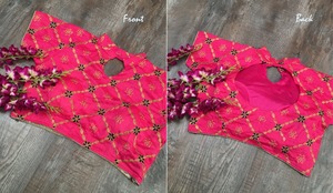 Blusa de diseñador de estilo indio para mujer, blusa de trabajo con bordado para fiesta, ropa de boda - Product Image 2