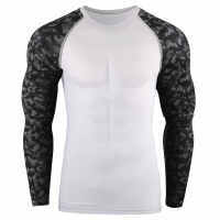 2021 Rashguard de sport personnalisable pour hommes haute Fitness vêtements de sport taille élastique sublimé décontracté actif respirant grande taille - Product Image 4