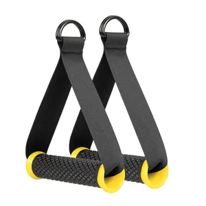 Gym Resistance Bands Handles with Solid ABS Cores TPR Waffle Grip Super Strong Nylon Webbing and Heavy Gauge Welded O-Rings