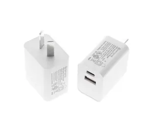 Merryking Pd QC3.0 Pengisi Daya Cepat 18W, Pengisi Daya Cepat Dinding Us/EU/UK/Au/Argentina dengan Colokan untuk Perjalanan