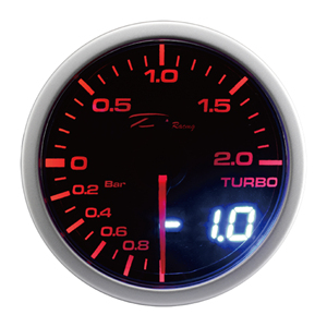 D Racing 52Mm เครื่องวัดเทอร์โบแบบอนาล็อกและดิจิตอล Led Boost สำหรับเครื่องบิน - Product Image 2