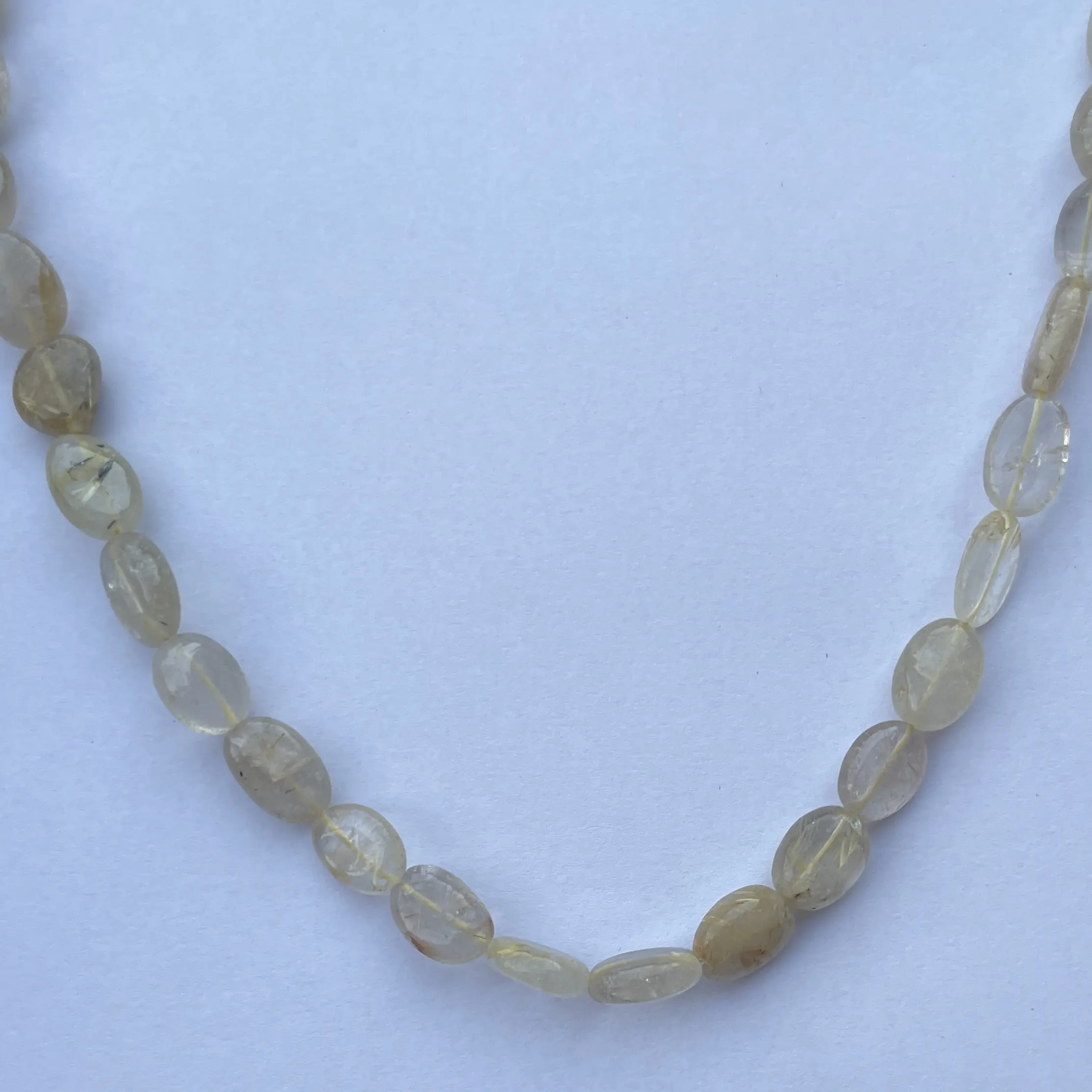 Collier de pierres précieuses en perles ovales lisses en rutile doré naturel Bijoux Fabricant en gros au meilleur prix Tendance Boutique en ligne DIY