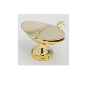 Bateau simple en laiton plaqué or fournitures d'église cuivworld inde - Product Image 2