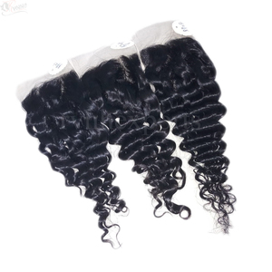 Armure de cheveux vierges de vague de corps indienne 100g fermeture de dentelle suisse de cheveux humains de couleur naturelle - Product Image 3
