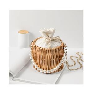 Sac à bandoulière en rotin tissé à la main, sac à main style européen et américain, meilleur prix, nouvelle collection 2019 - Product Image 1