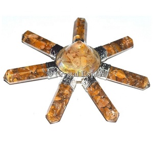 Generador de energía de orgón de cuarzo dorado de Chakra solar Feng Shui líder, tipo AGATE de exportador de confianza, disponible a granel - Product Image 1