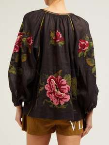 Chemisier brodé à manches longues pour femmes, vêtements de style nigérian, grande taille, Blouses et hauts, nouvelle collection - Product Image 3