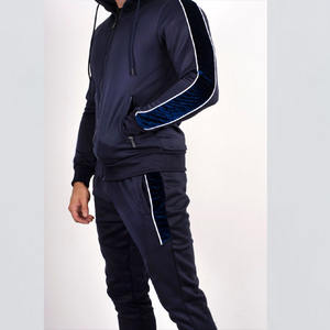 Conjunto de chándal con cremallera completa para hombre estilo europeo, chándal atlético de 2 piezas para correr para entrenamientos de invierno, chándal para hombre - Product Image 2