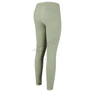 Leggings d'équitation Pantalon de course à fond intégral avec poche avant en silicone pour produits pour chevaux - Product Image 2