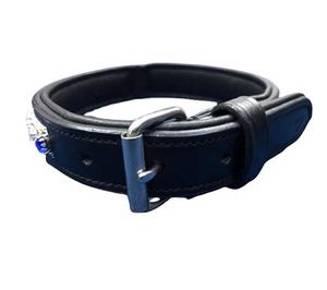 Colliers pour chiens et chats en cuir véritable faits main de luxe, personnalisables, robustes, réglables et rembourrés, avec couleur personnalisée. - Product Image 1