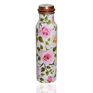 Pure <b>Copper</b> Water <b>Bottle</b> Reasonable Price Traditional Solid <b>Copper</b> Custom Print Ayurvedic <b>Copper</b> <b>Drinking</b> <b>Bottle</b> at Best Price - Product Image 3