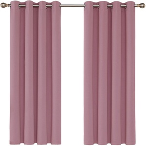 Commercio all'ingrosso personalizzato 42 pollici termoisolante in Grommet oscuramento camera oscurante <span class=keywords><strong>tende</strong></span> e mantovane di colore nero - Product Image 1