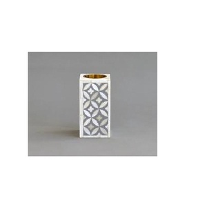 Bougeoir 100% à incrustation d'os, décoration créative, artisanat Long, couleur grise, 10 pièces - Product Image 1