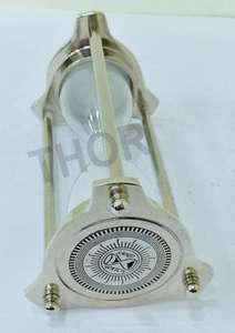 Temporizador de arena de latón náutico, artículo de decoración para el hogar y la Oficina, cristal cromado, colección - Product Image 2