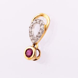 2022ใหม่ได้รับการออกแบบธรรมชาติทับทิมและเพชรจี้เงิน925 14พันชุบทองที่มีคุณภาพสูงปรับแต่ง - Product Image 2