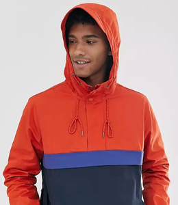 Chaqueta bomber a prueba de viento de calle alta personalizada para hombre y mujer con capucha de cuello levantado OEM ODM al por mayor diseño de retazos recubierto - Product Image 3