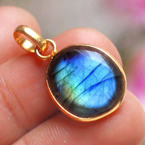 Pendentif à breloques pour la fabrication de bijoux, en tissu, lampe suspendue à lunette, en acier inoxydable, pistolet de hip hop, pierres précieuses labradorite naturelles - Product Image 2