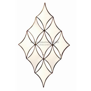 Miroir mural moderne en forme ronde 3D, motif soleil, pour décoration murale intérieure, métal et miroir - Product Image 2