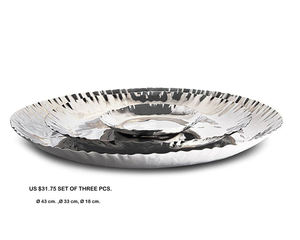 Plat de service rond profond en acier inoxydable de luxe moderne de qualité supérieure, très vendu, pour la maison et la cuisine - Product Image 3