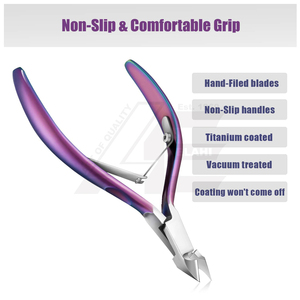 Pince à cuticules avec repousse-cuticules en acier inoxydable de qualité professionnelle / Coupe-cuticules et dissolvant de cuticules durable pour manucure et pédicure 2026 - Product Image 5