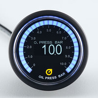 52mm Numérique D'affichage Numérique D'OLED 308 Série Jauge De Pression D'huile Extérieure 30 LED Voiture Véhicule Automobile