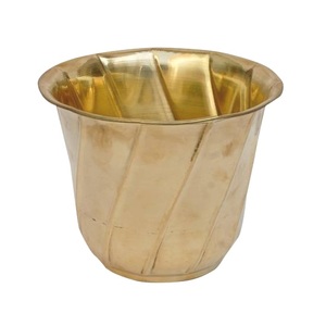 Diseño de taza de jardín, maceta de flores con acabado dorado para fiesta de boda y celebración del Día de Navidad, maceta de flores superventas - Product Image 1