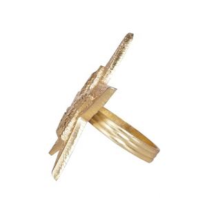 Anneau de serviette de table décoratif en métal, anneau de serviette de table pour fête, anneau de serviette de table étoile de mer, anneau de serviette de table exécutif, argenté - Product Image 2