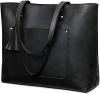Fourre-tout en cuir véritable pleine fleur marron pour été hiver printemps et automne cadeau parfait pour elle