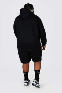 Survêtements d'été unisexe grande taille avec logo imprimé personnalisé pour hommes-Sweats à capuche et shorts - Product Image 2