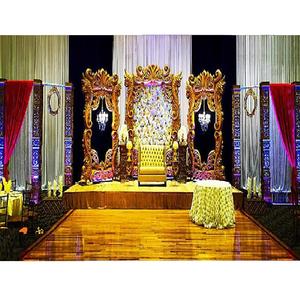 Escenario de boda con temática rústica y elegante, decoración de escenario India para recepción de bodas - Product Image 1