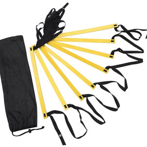 Jeu d'échelles d'agilité en zig-zag réglables de couleur personnalisée avec matériau PP/nylon écologique Logo personnalisé pour l'entraînement de vitesse au football - Product Image 4