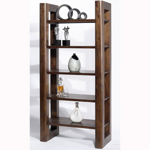Solid <b>Wood</b> Wall Book <b>Shelf</b> for Home Decor Display & Storage Rack Cabinet Unit for Living Room Hotel or Apartment - Product Image 1