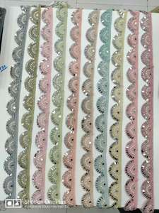 Cintas de cuentas bordadas de doble cara hechas a medida colores pastel surtidos para tiendas de cintas y adornos - Product Image 3