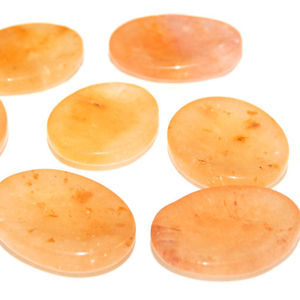 De fluorita te preocupes Oval piedra de ágata Natural | Cuarzo de oro te preocupes piedra - Product Image 1