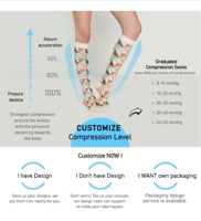 Chaussettes de compression florales personnalisées tendance pour infirmières – Cadeau de Noël, hiver, épaisses, respirantes, usage quotidien, avec design de bordure et de corps