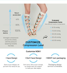 Chaussettes de compression personnalisées pour infirmières, cadeau de Noël, chaussettes de running - Product Image 5