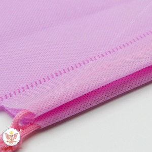 Bonita bolsa de compras no tejida con cordón con precio de patrón personalizado de prensa de calor ultrasónico para regalos de Navidad y Año Nuevo - Product Image 4