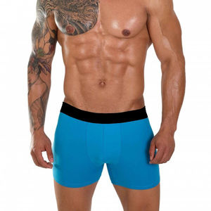 Calzoncillos bóxer transpirables de tiro alto para hombre, ropa interior 100% algodón, cómoda elasticidad - Product Image 4