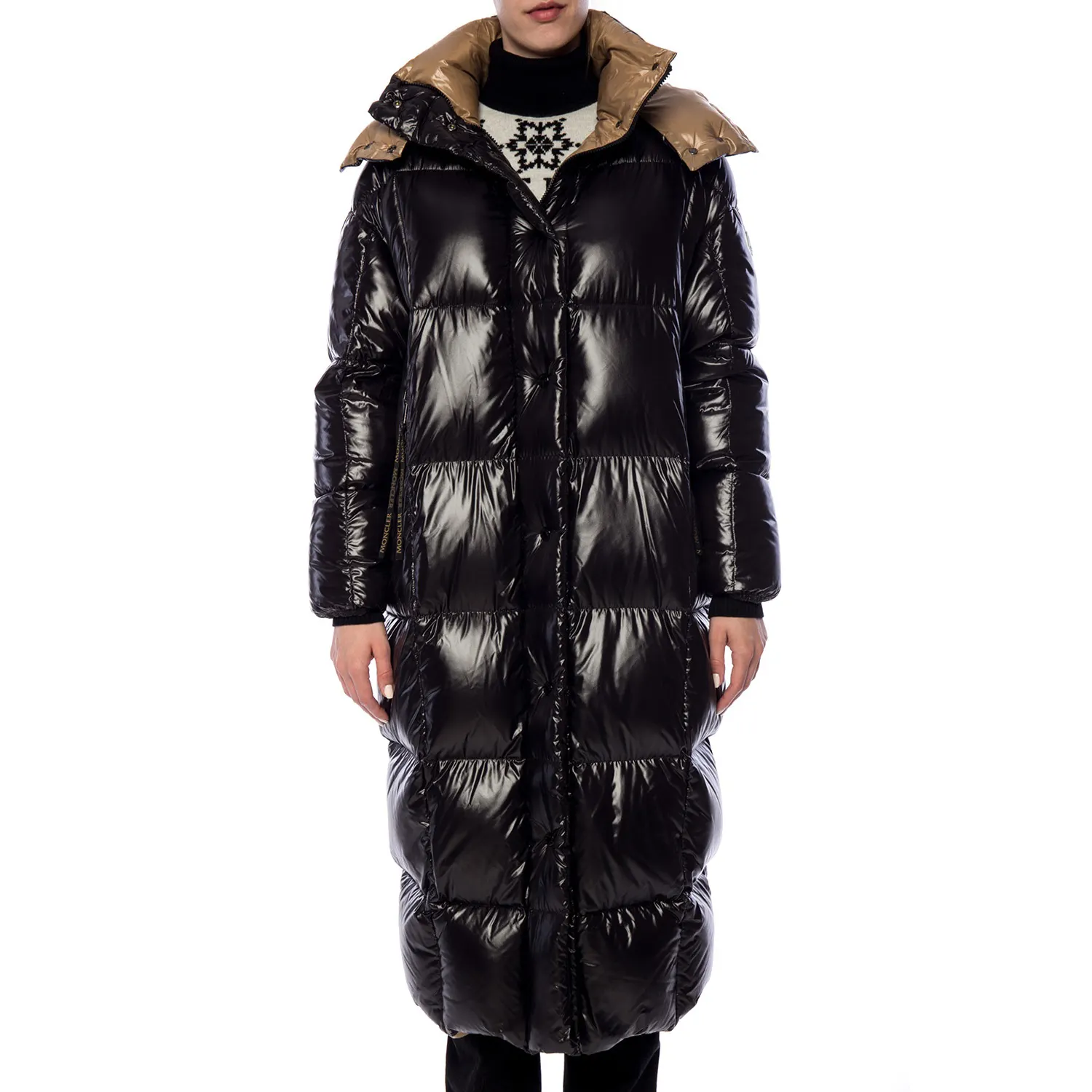 Manteau en duvet long pour femmes de haute qualité avec capuche parka en duvet noir veste légère pour l'hiver