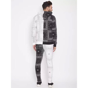 Ensemble de survêtement imprimé color block pour homme, veste à fermeture éclair et pantalon, dernière collection, vêtements de sport, vente en gros, survêtement de jogging personnalisé - Product Image 3