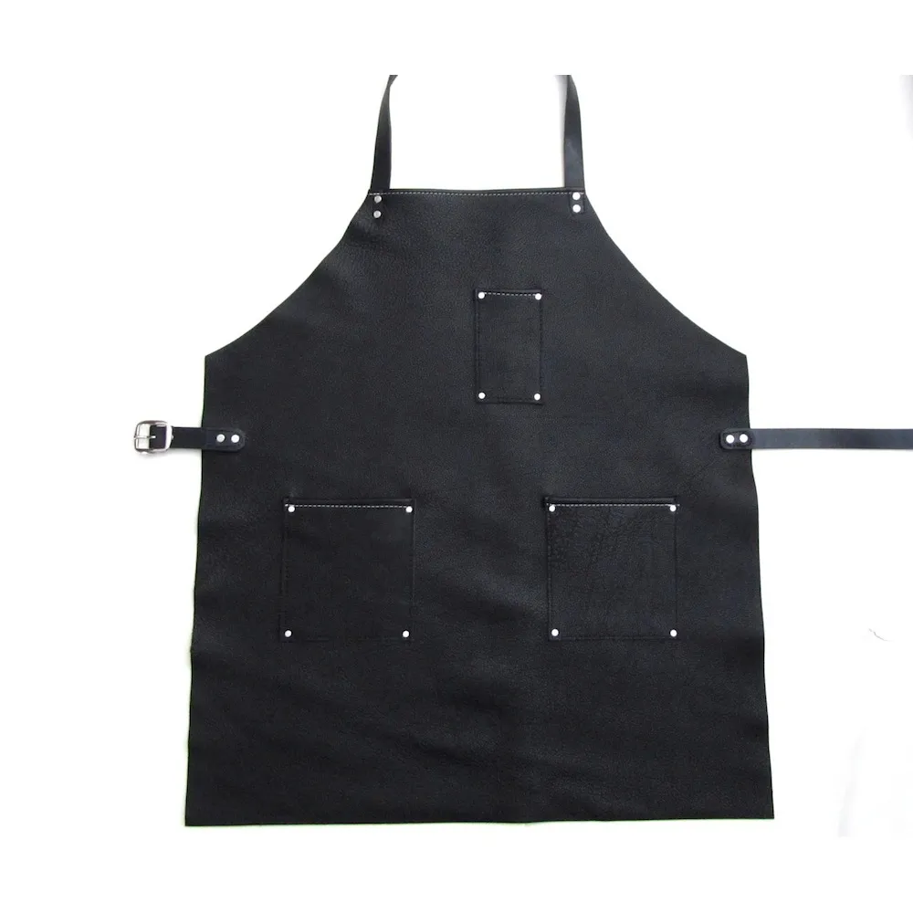 New Design Barber Apron Leather Top Quality Safety Protect Cowhide Split Apron With Leather Strap