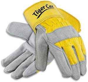 Guantes de trabajo de cuero XL con revestimiento de látex Anti-corte y antideslizante Guantes de seguridad de alambre eléctrico industrial resistentes al agua - Product Image 1