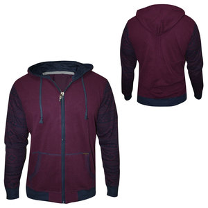 2024ฮู้ดผ้าฝ้ายผู้ชายขนาดพลัสไซส์ซิปเต็มตัวกำหนดโลโก้เองได้ย้อมสีล้วนสำหรับฤดูหนาว - Product Image 6