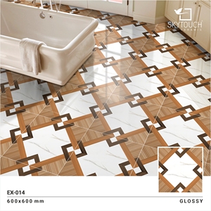 Mejor Precio 2x2 2x4 Serie Brillante Fabricante Precio Bajo Aspecto Mármol Baldosa de Porcelana Pulida Esmaltada 600x600 600x1200 - Product Image 2