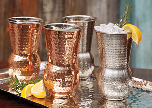 Gobelet en cuivre pilé à la main Accessoire élégant pour verres - Product Image 6